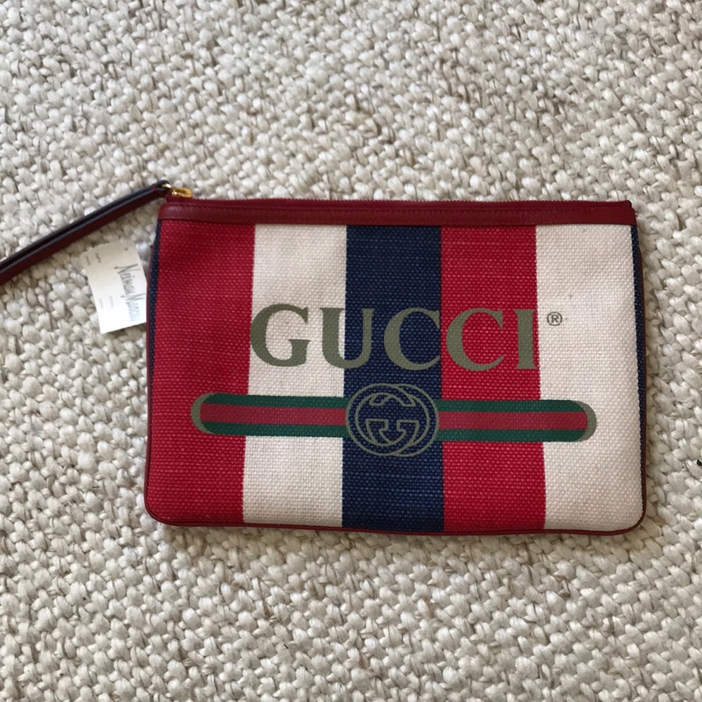 NWT Red, White, and Blue Gucci Pouch